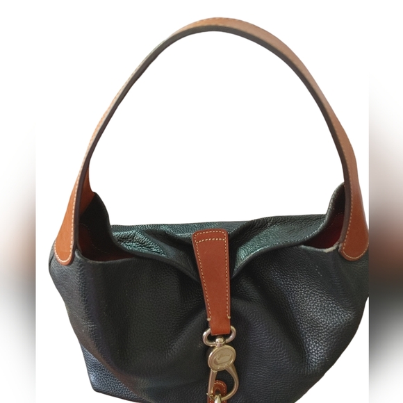 Dooney & Bourke Pebble Grain Logo Lock Shoulder Bag Hobo Purse - Picture 4 of 16